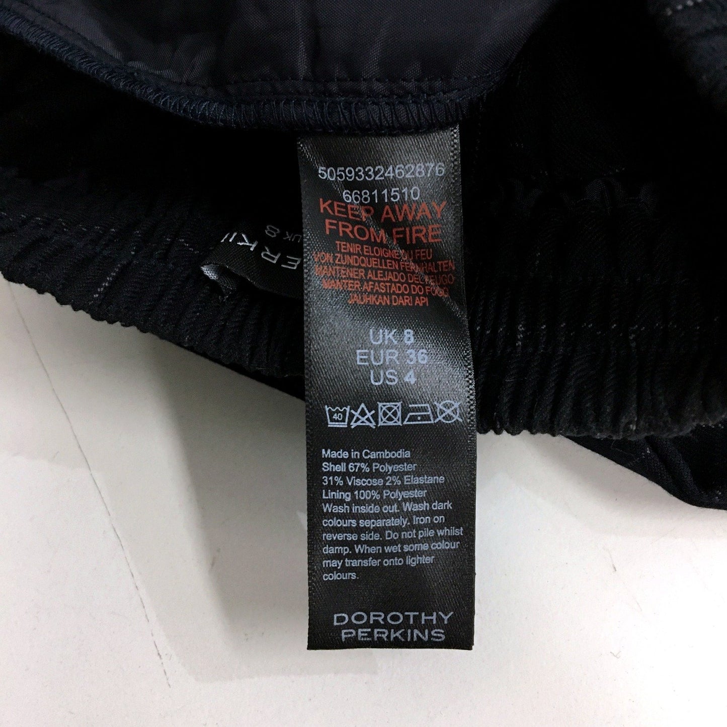 Dorothy Perkins Womens Relaxed Fit Drawstring Pants in Black, Size 8 NEW