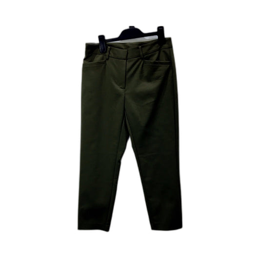 Basque Petite Womens Organic Cotton Blend Green Pants Size 8 NEW