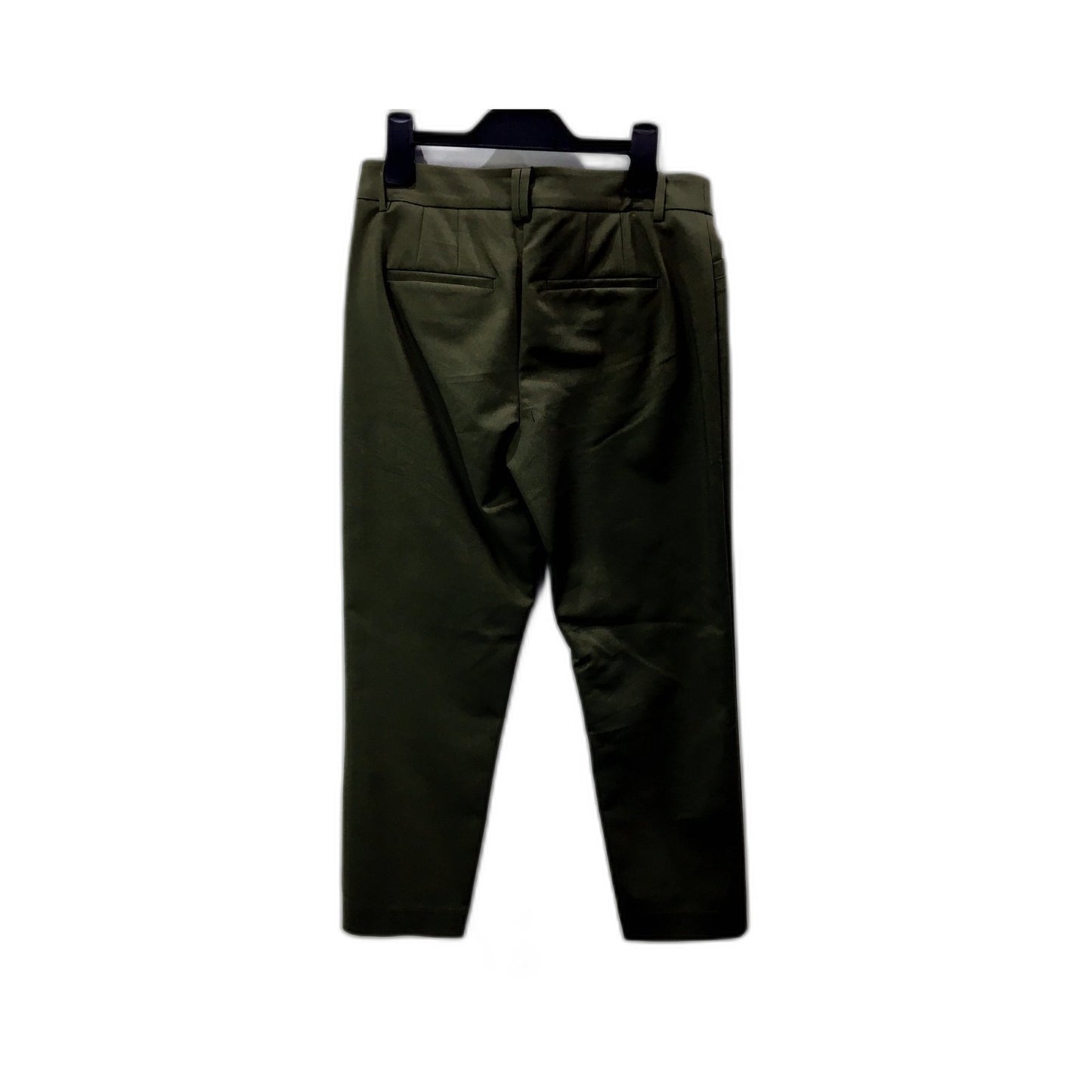 Basque Petite Womens Organic Cotton Blend Green Pants Size 8 NEW