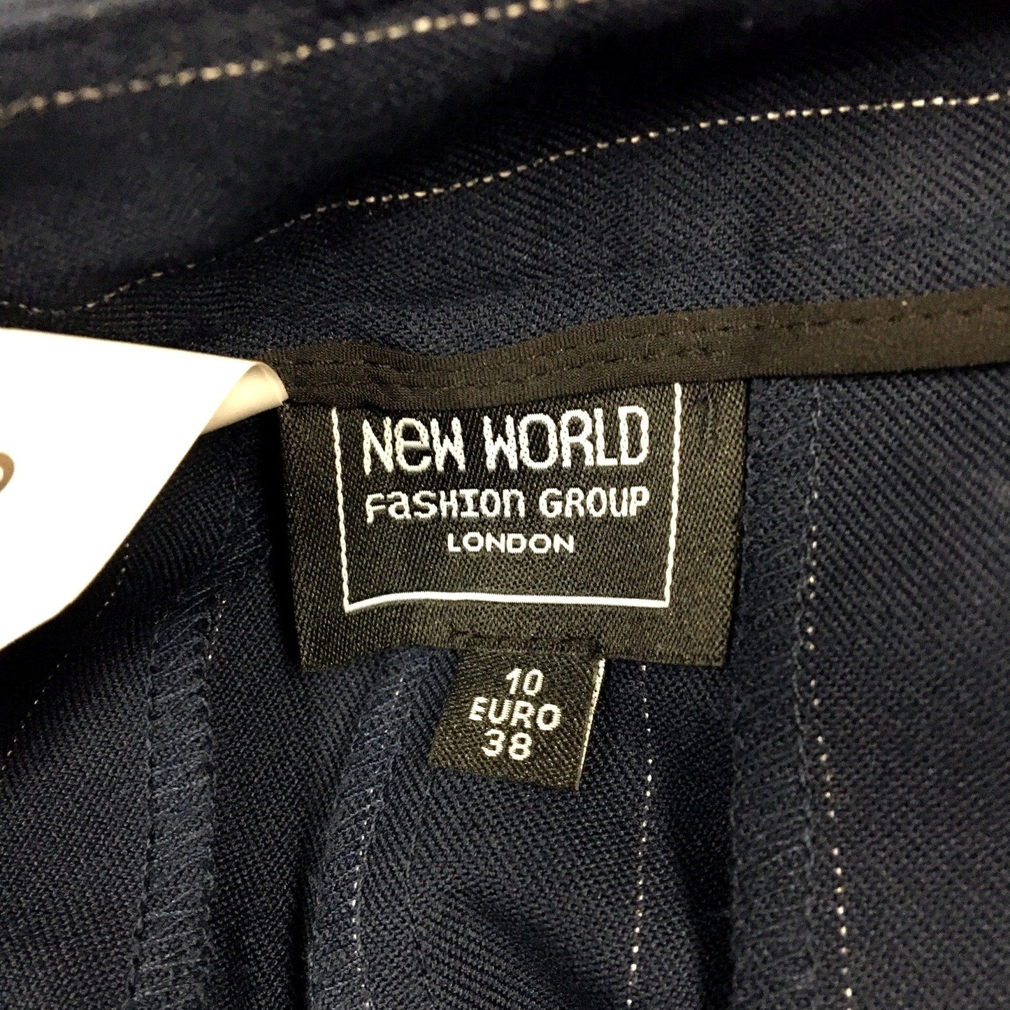 New World Fashion Group Womens Navy Pinstriped Trousers by , Size 10 NEW