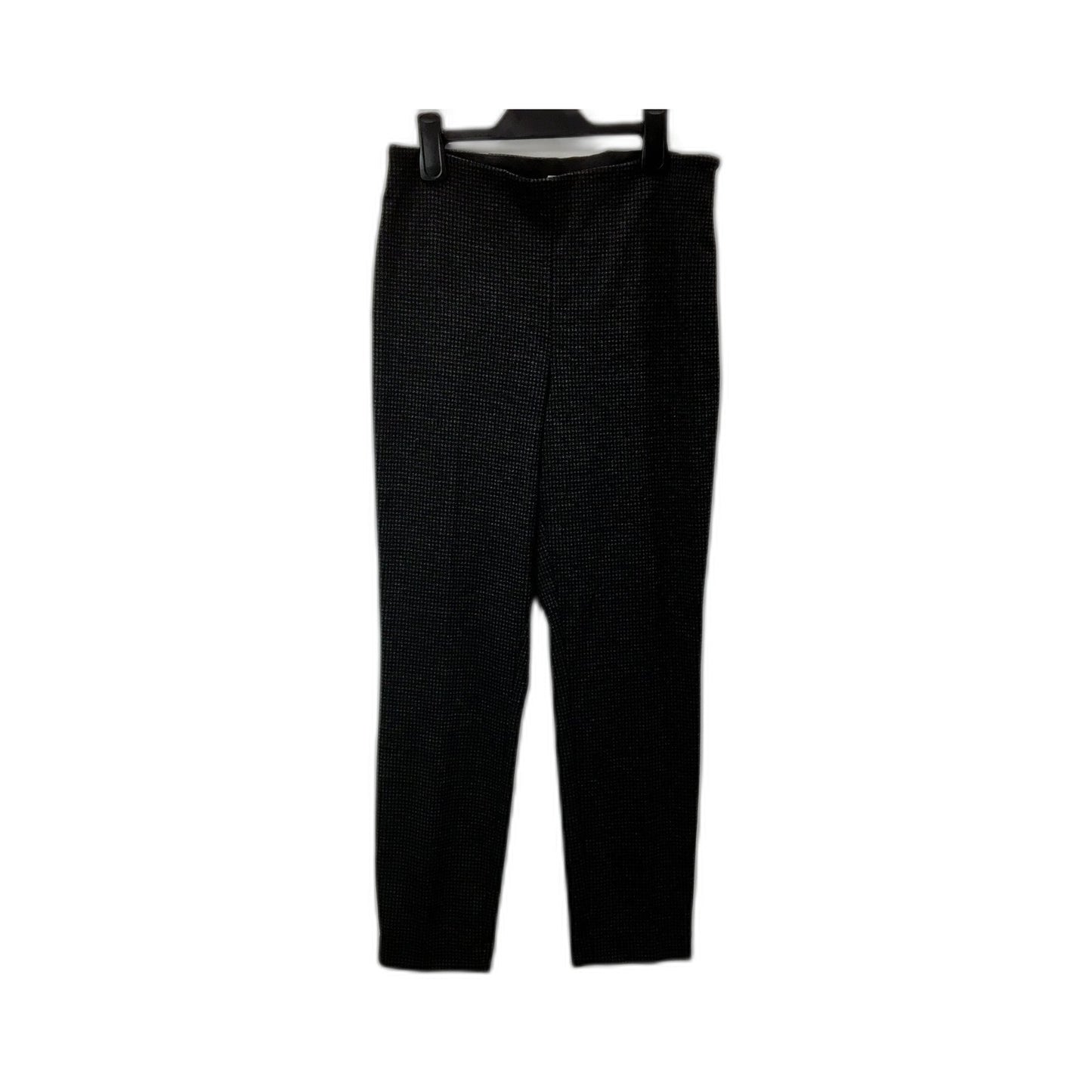 H&M Womens Plaid Dress Pants in Black - Comfortable Size M NEW