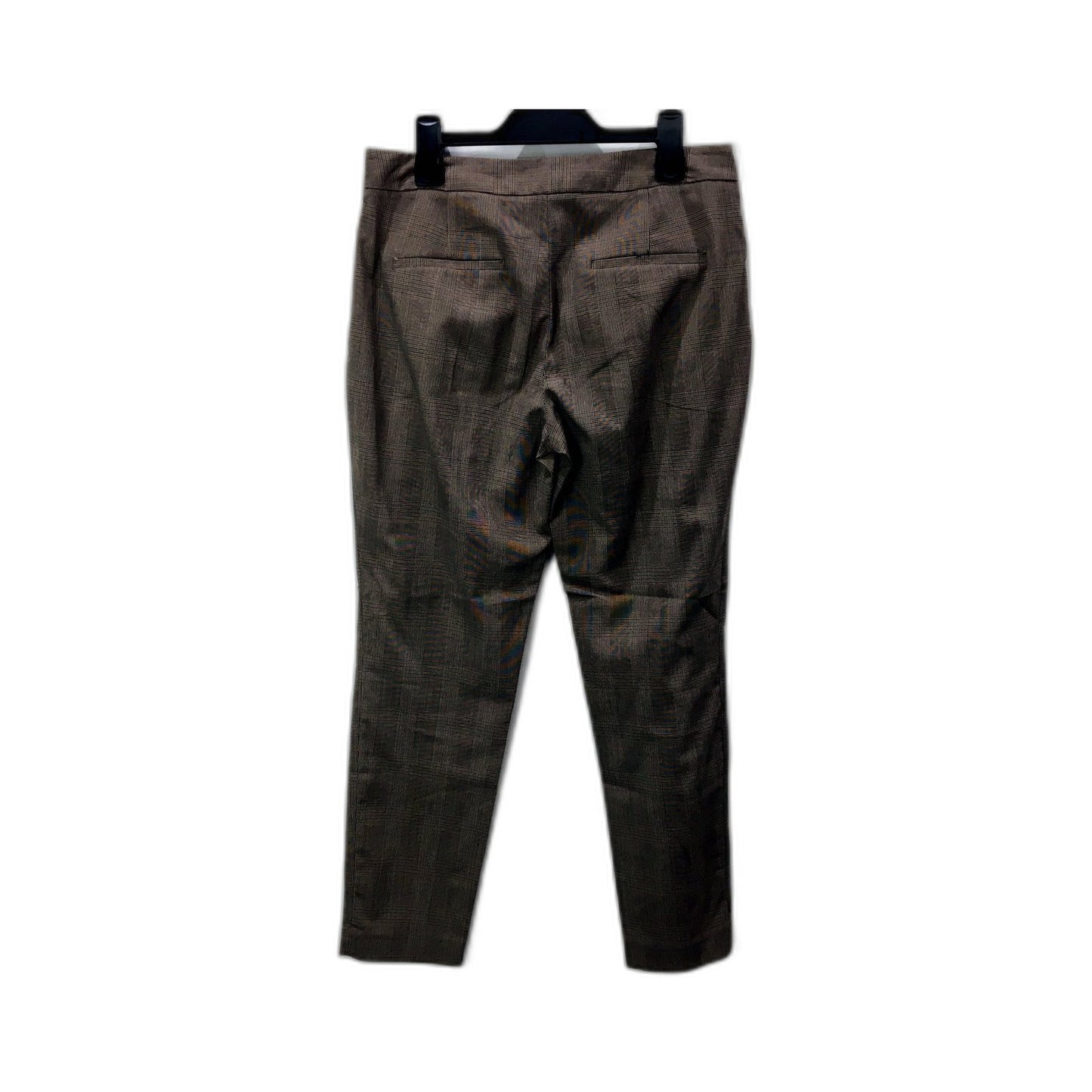 Zara Womens Pleated Brown Plaid Dress Pants Size 8 NEW