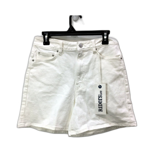 Riders Hi Wide Short Womens by Lee Hi Wide Cotton Shorts Bright Ecru Sz 10 NEW