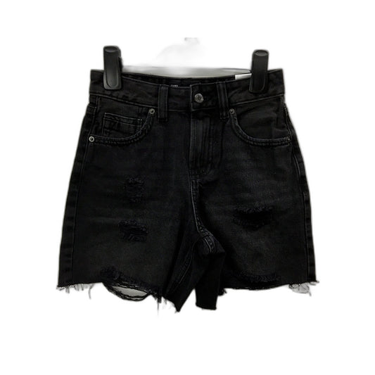 Jay Jays Womens Black Denim Shorts with Frayed Hem in Size 4 NEW
