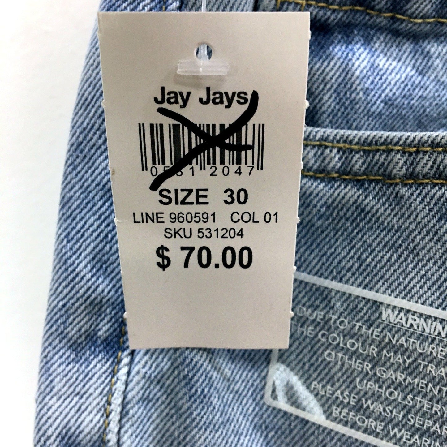 Jay Jays Straight Leg Jeans Mens Straight Leg Cotton Jeans - Mid Rise Blue NEW