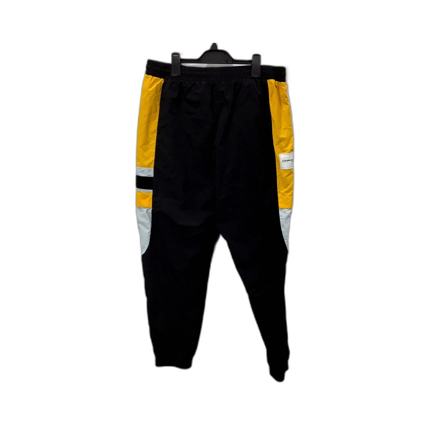 Puma Mens Reflective Sweatpants Black and Yellow with Drawstring Waist Size L