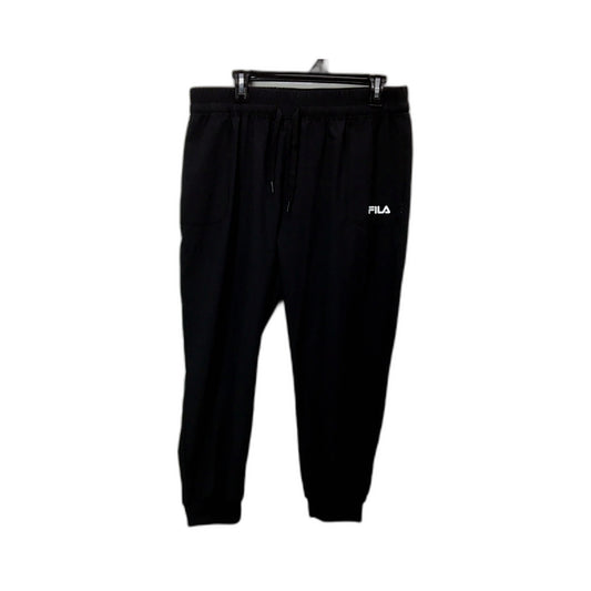 Fila Womens Black Sweatpants - Soft, Comfortable Joggers in Size 14