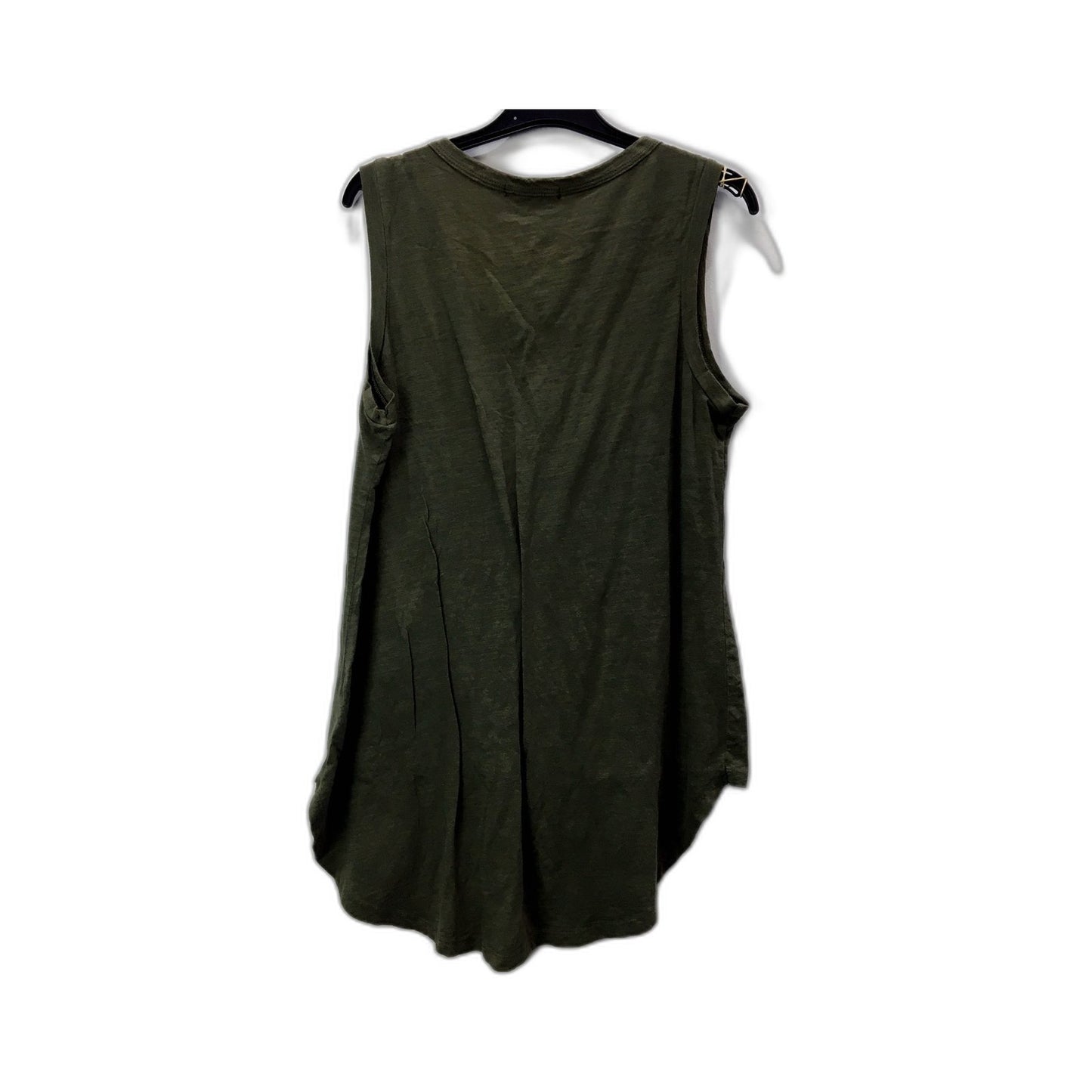 3rd Story Womens Relaxed Fit Cotton Tank Top in Olive Green, Size S
