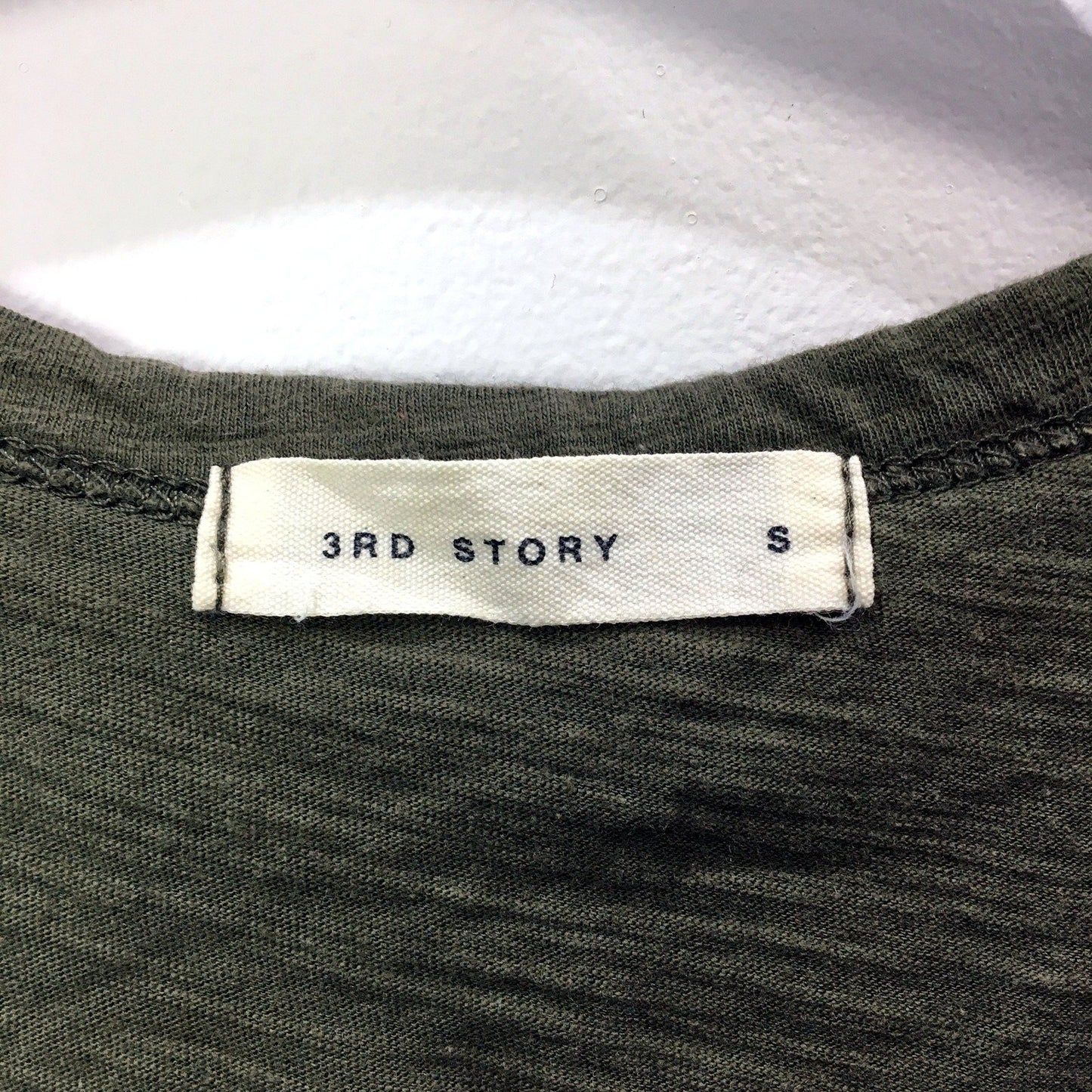 3rd Story Womens Relaxed Fit Cotton Tank Top in Olive Green, Size S