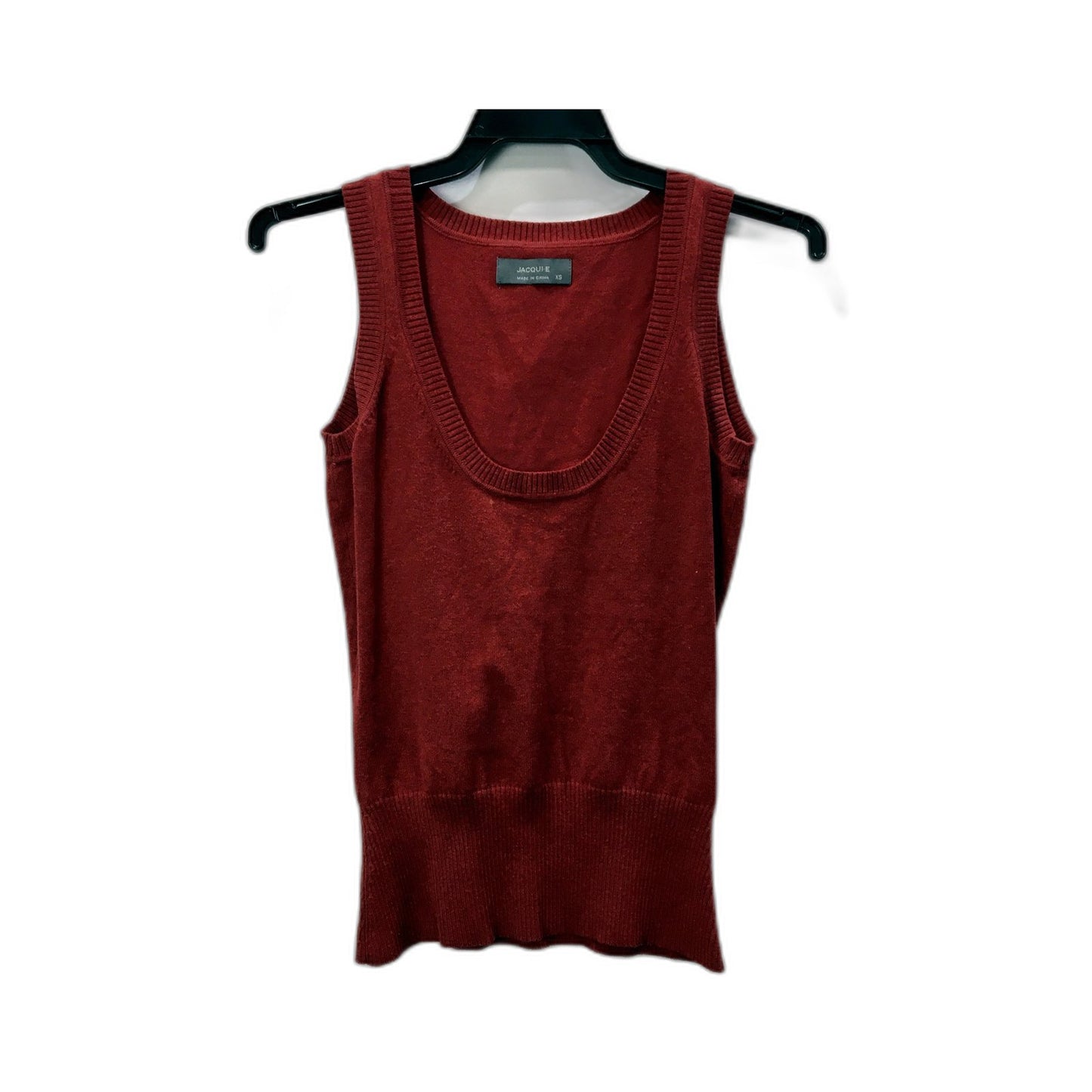 Jacquie Womens Tank Sweater Vest Red Soft Comfortable Cotton Blend Size XS