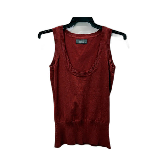 Jacquie Womens Tank Sweater Vest Red Soft Comfortable Cotton Blend Size XS