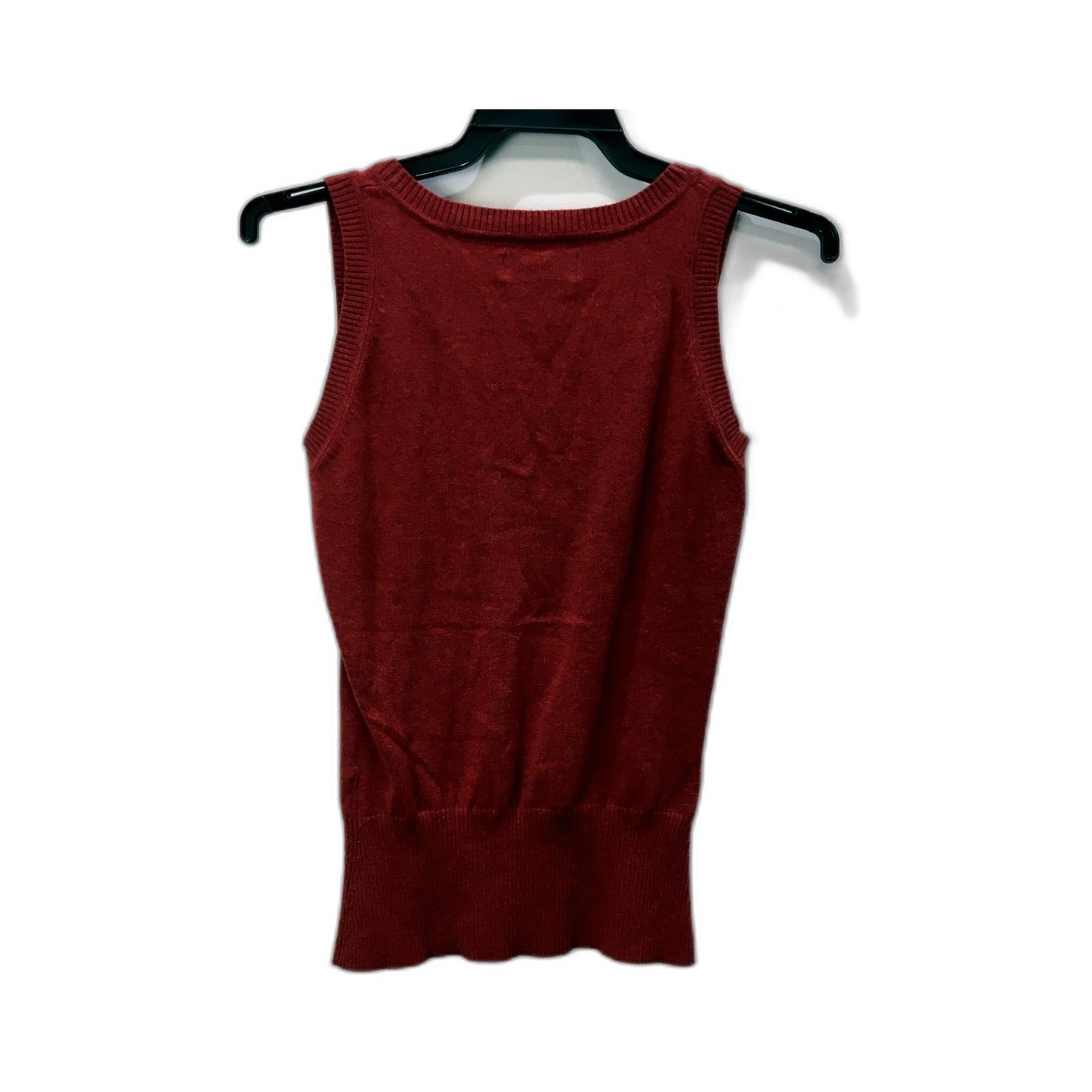 Jacquie Womens Tank Sweater Vest Red Soft Comfortable Cotton Blend Size XS