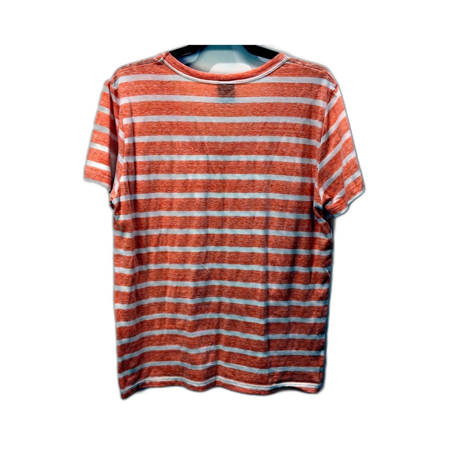 Bonds Womens Striped T-Shirt Orange White Comfortable Cotton Blend Size M