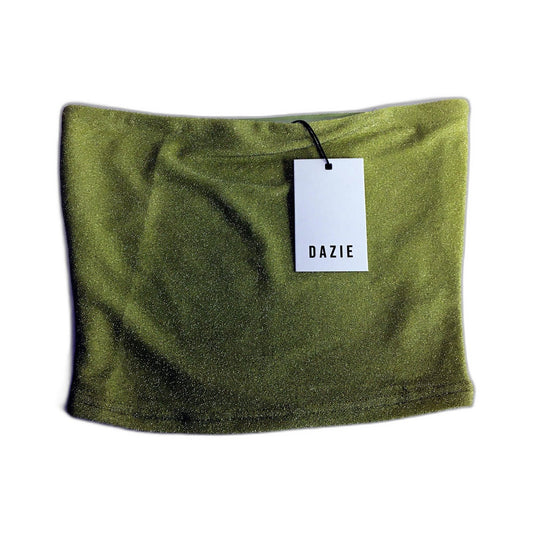 Dazie Womens It's A Sign Strapless Top It's A Sign Strapless Green Top - NEW