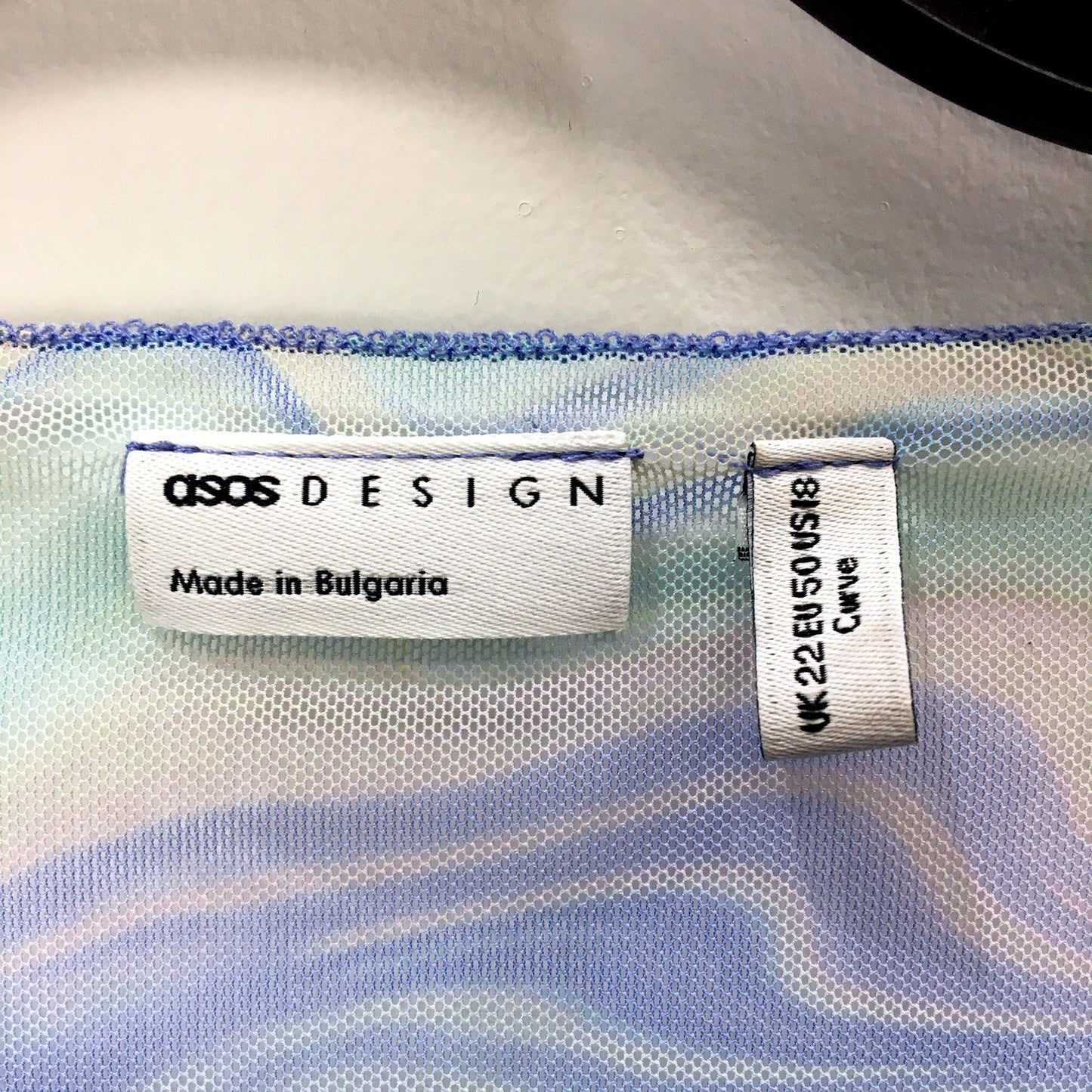 ASOS Design Womens Mesh Dress in Multi Color & - Size 22 NEW