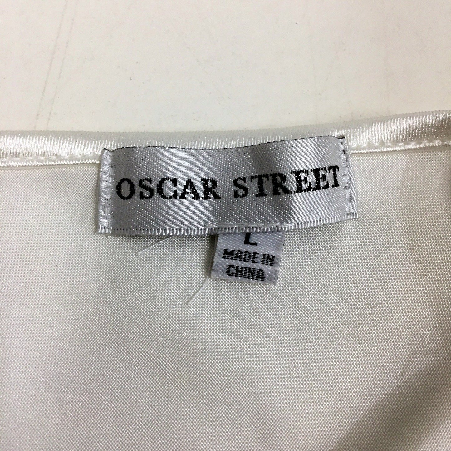 Oscar Street Womens Metallic Silver Crop Top Comfortable Soft Intimate Size L