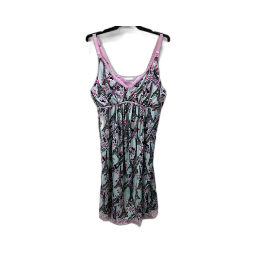 Peter Alexander Womens Floral Eiffel Tower Print Nightgown in Multi Color & - XL