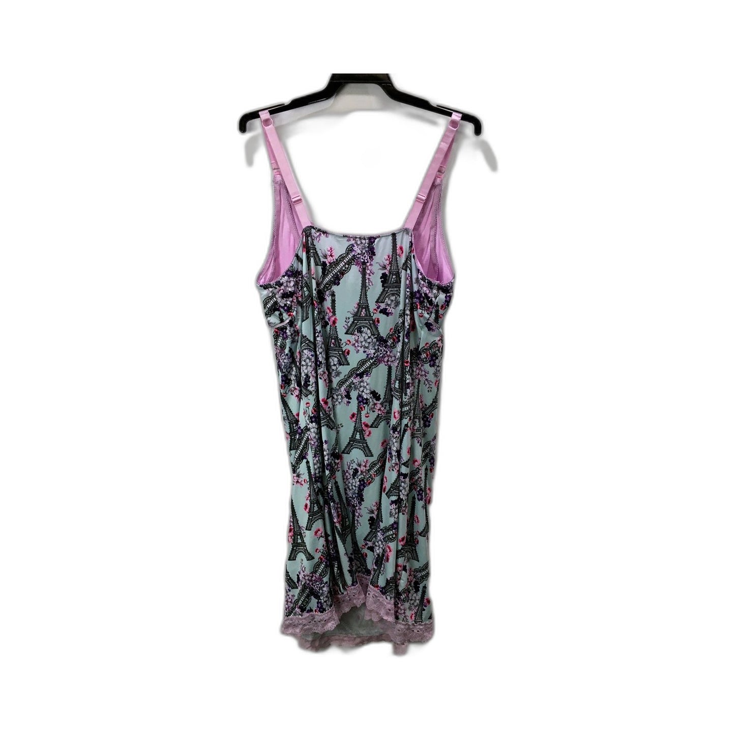 Peter Alexander Womens Floral Eiffel Tower Print Nightgown in Multi Color & - XL