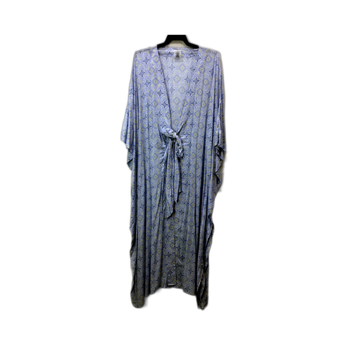 Regatta Womens Sleep Cover-up Robe Blue and Yellow Floral Print Cotton NEW