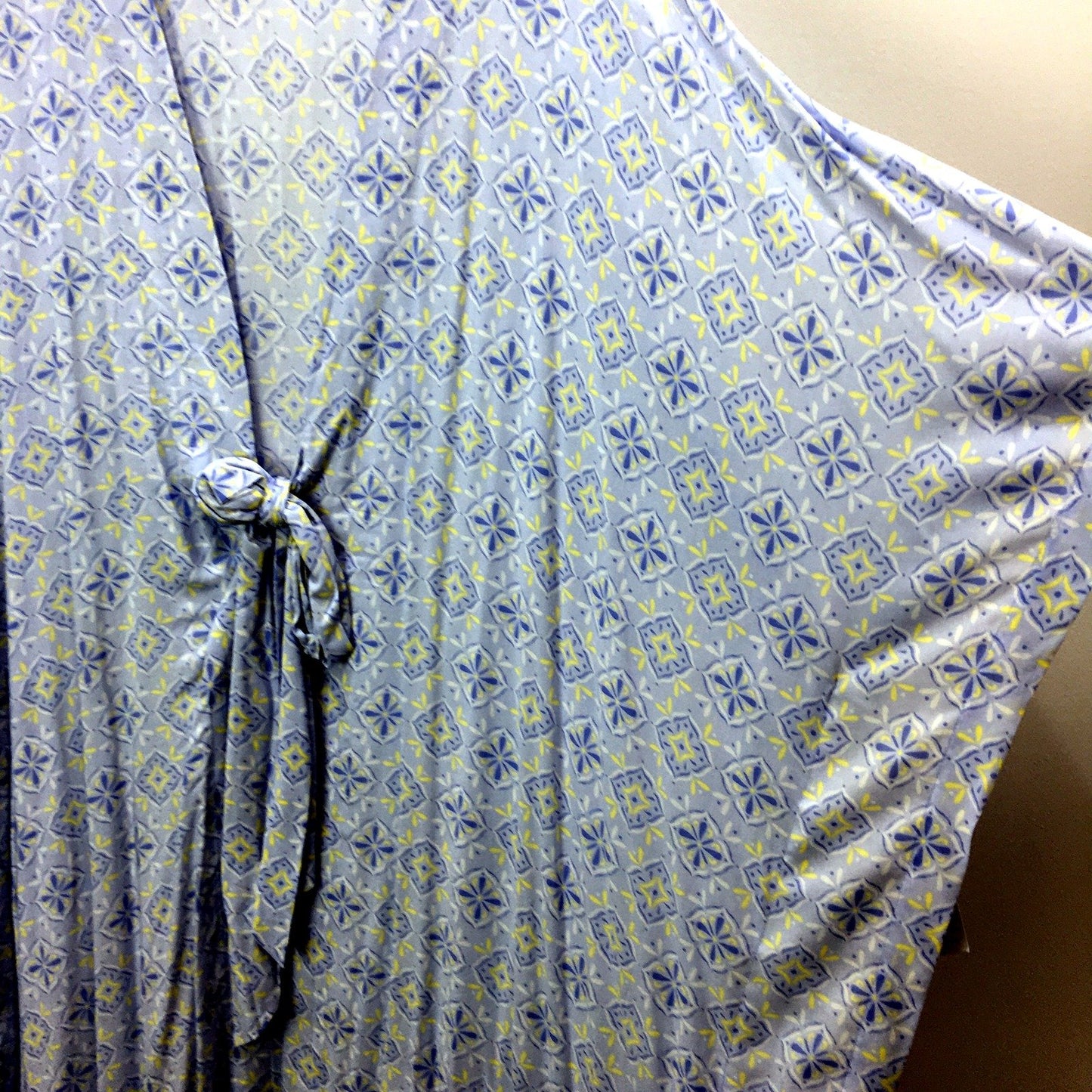 Regatta Womens Sleep Cover-up Robe Blue and Yellow Floral Print Cotton NEW