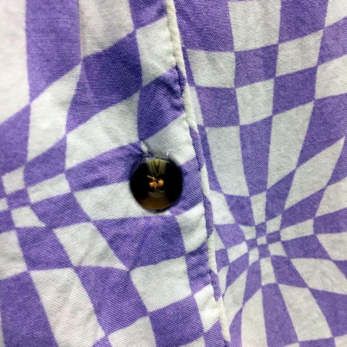 ed.it.ed Womens Button-Down Sleep Shirt Checkered Plaid Purple and White Size 16