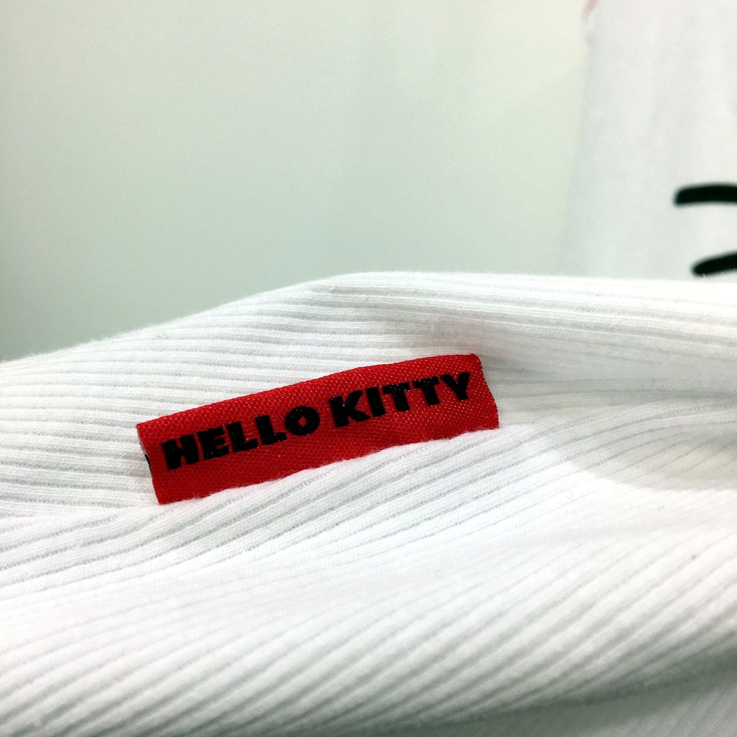 Hello Kitty Womens Singlet/Tank Top White with Pink Trim Cotton Blend Size 12