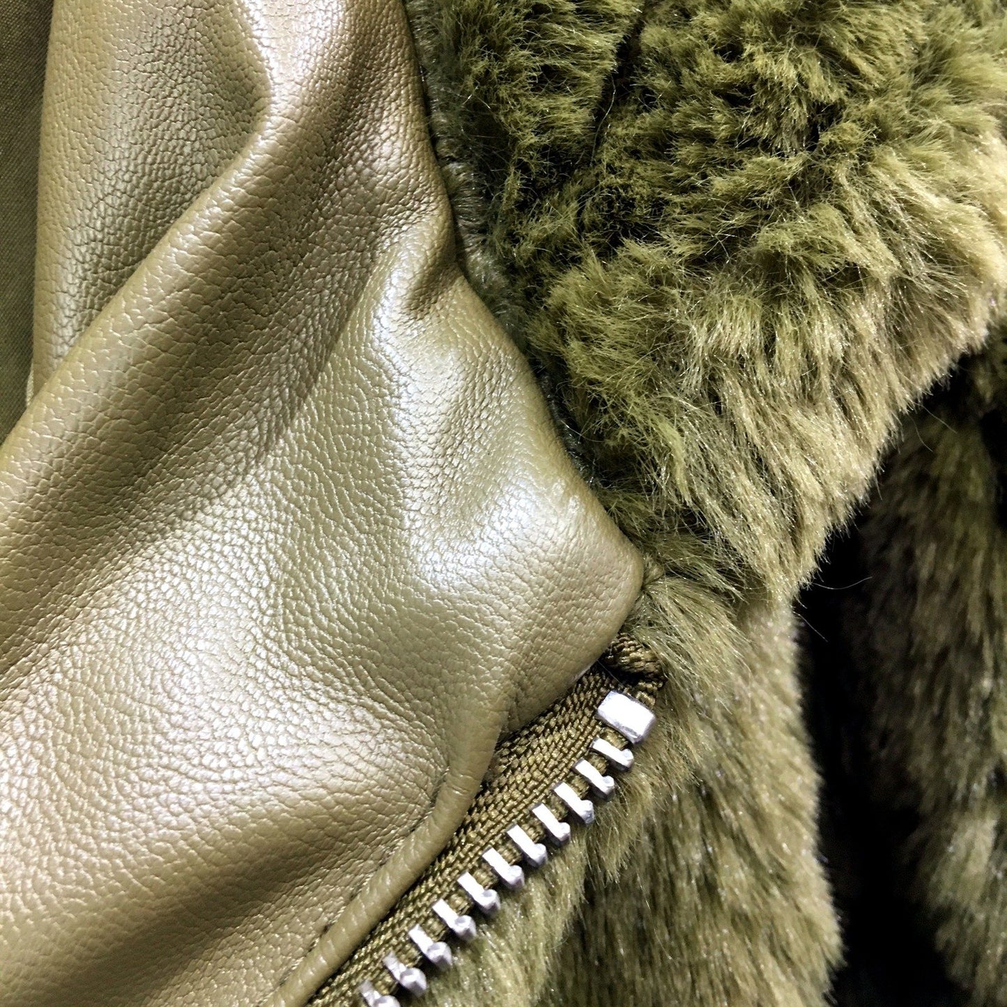 Zara Womens Faux Fur Jacket Faux Fur Hooded Jacket in Olive Green, Small Size