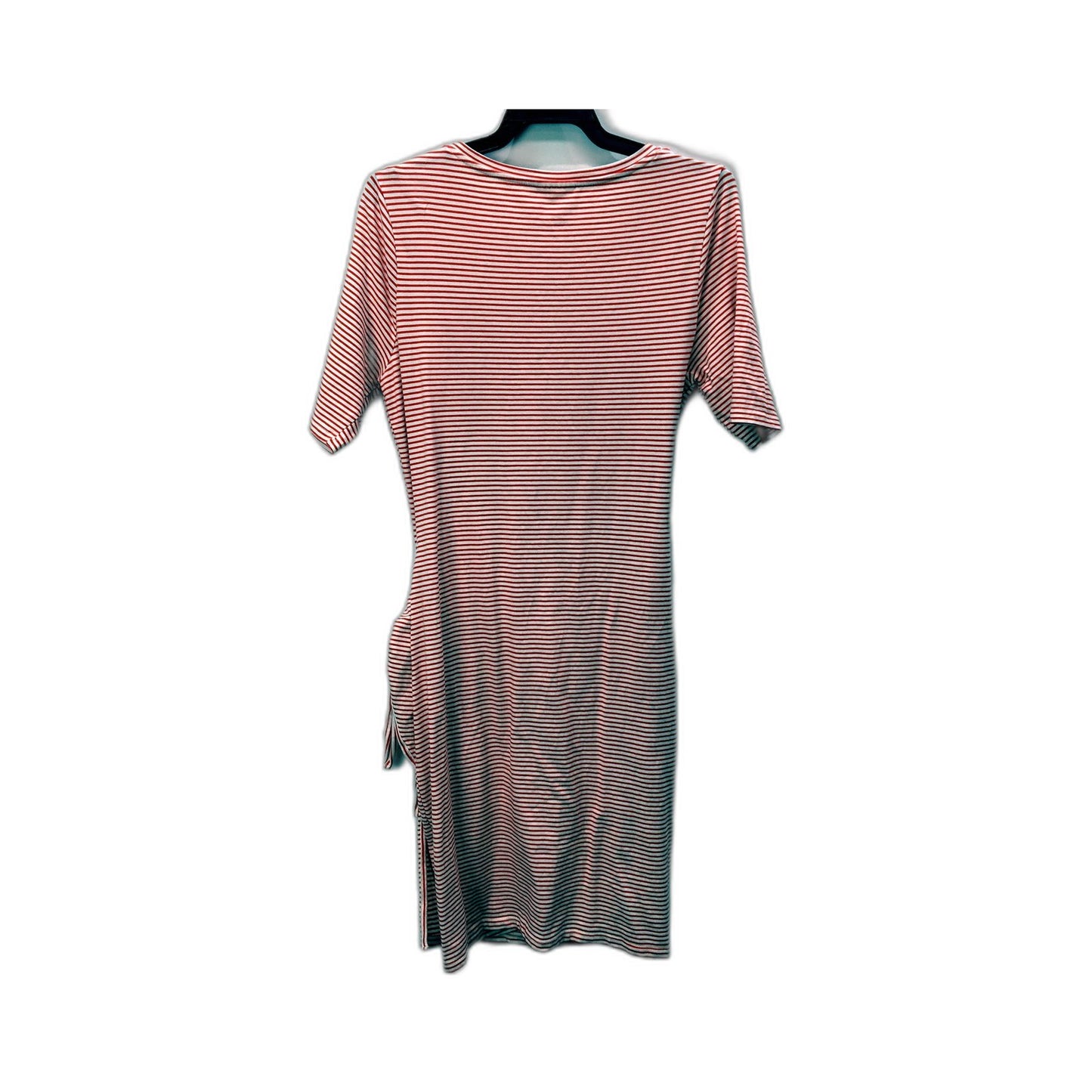 Seed Heritage Womens Striped Dress Elastic Comfortable Red and White Size S