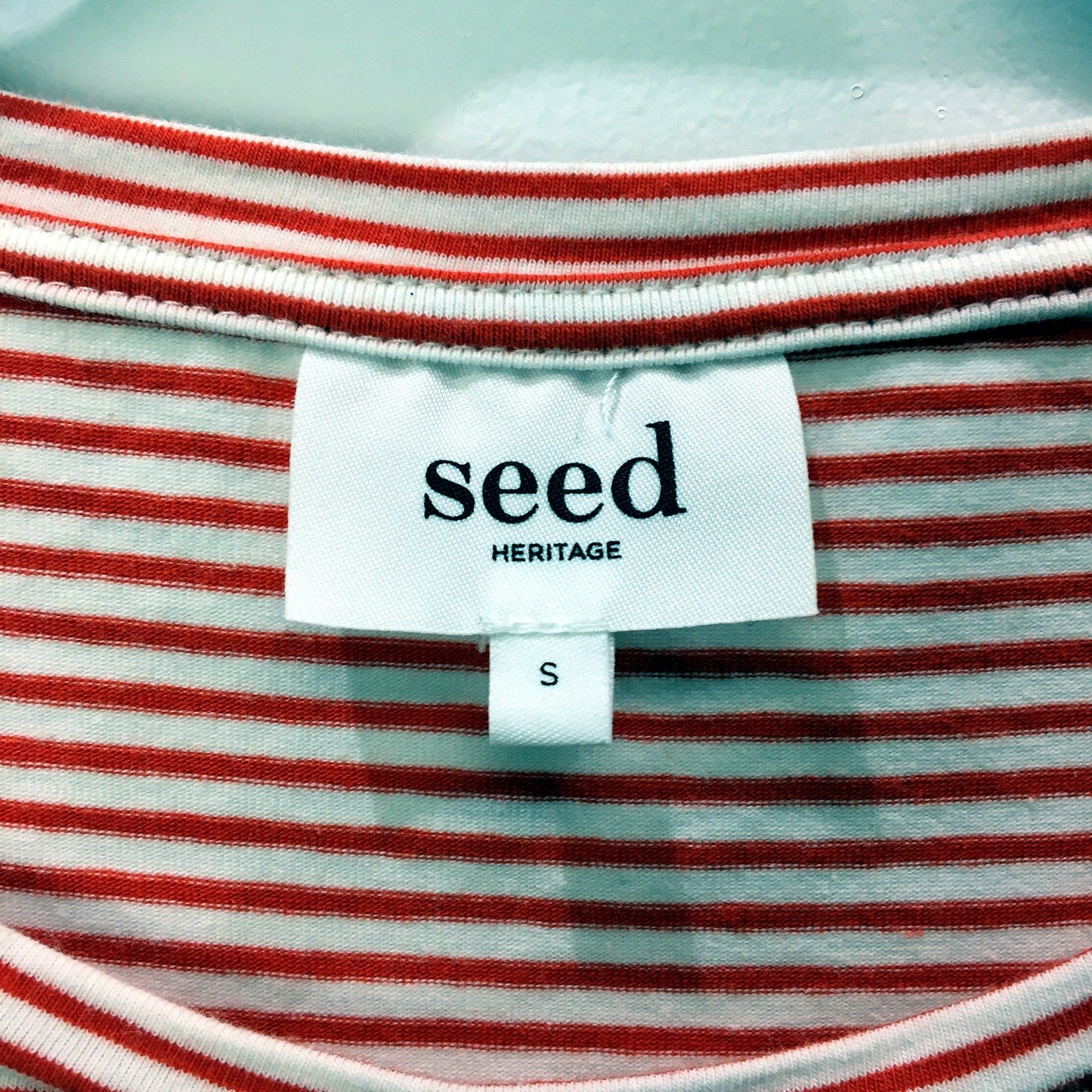 Seed Heritage Womens Striped Dress Elastic Comfortable Red and White Size S