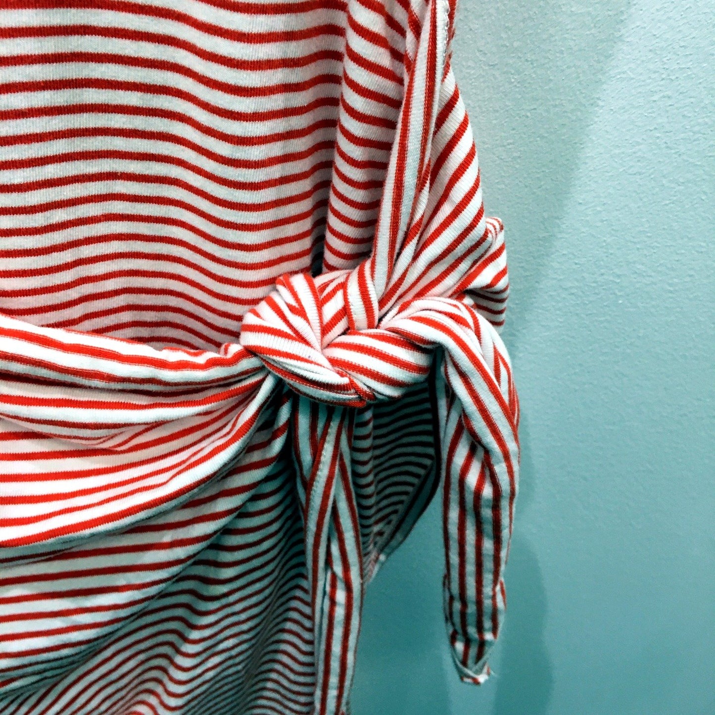 Seed Heritage Womens Striped Dress Elastic Comfortable Red and White Size S