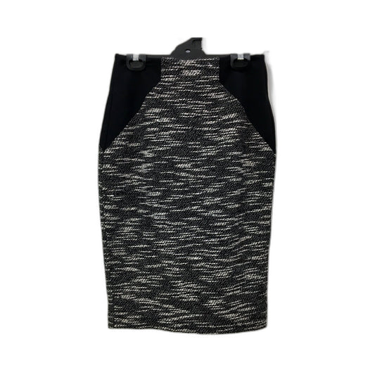 Cue Womens Textured Pencil Skirt in Black and White, Size 8 NEW