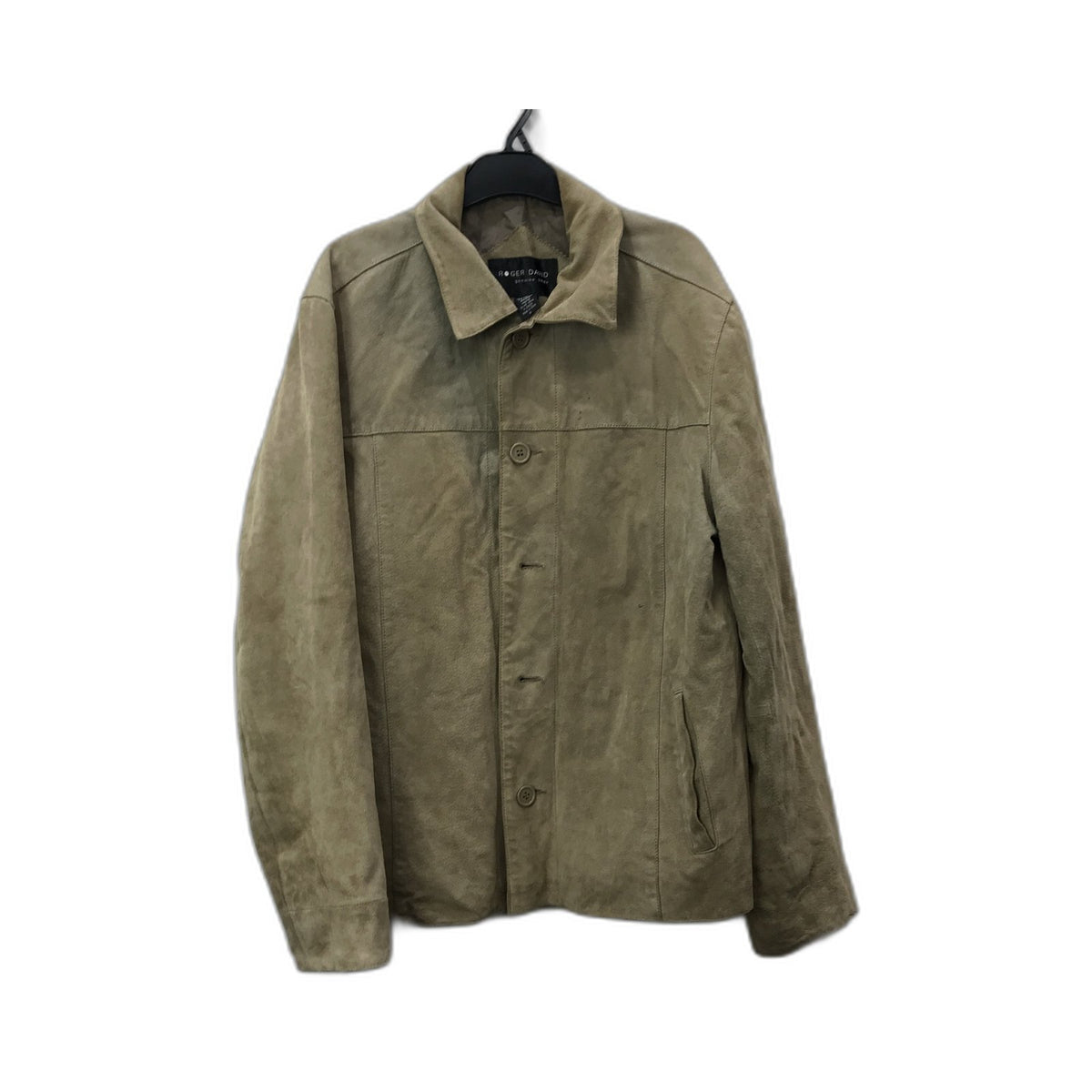 Roger David Suede Jacket Men's Distressed Worn Tan Size Medium