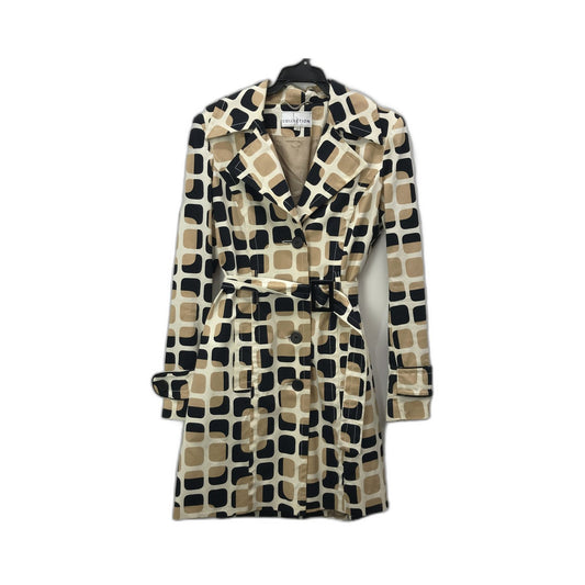 Collection Womens Trench Coat Belted Cotton Patterned Jacket Sz 10