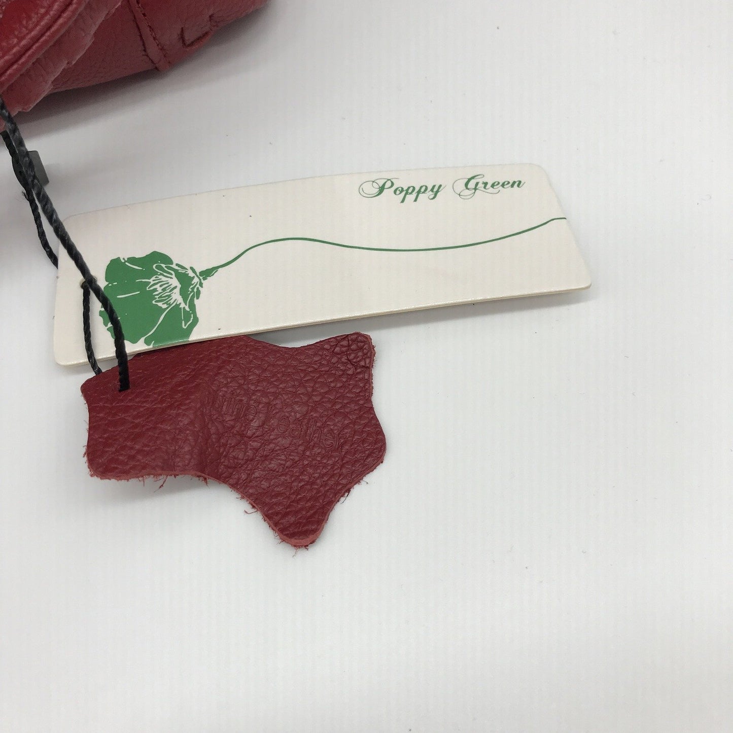 Poppy Green Genuine Leather Handbag Red Quilted Patchwork NEW