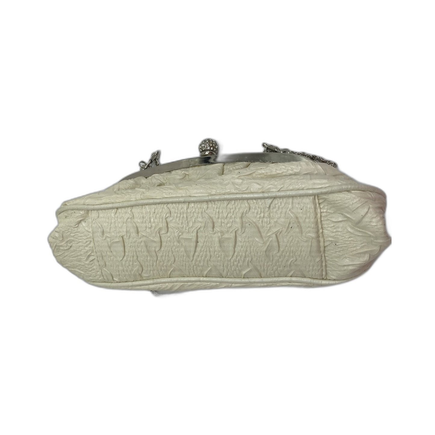 Ex-Display Fashion Wholesale Rhinestone Clutch Bag with Chain Strap Beige