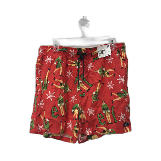 JayJays Resort ELF Character Print Stars Shorts Red Size 36