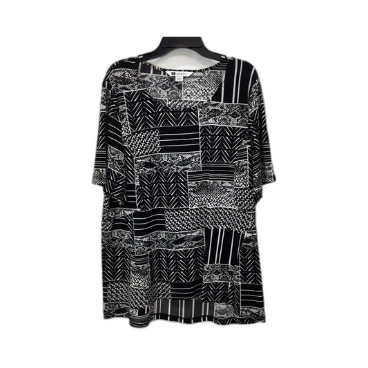 Rockmans Womens Blouse shirt Patterned Shirt Black Sz M