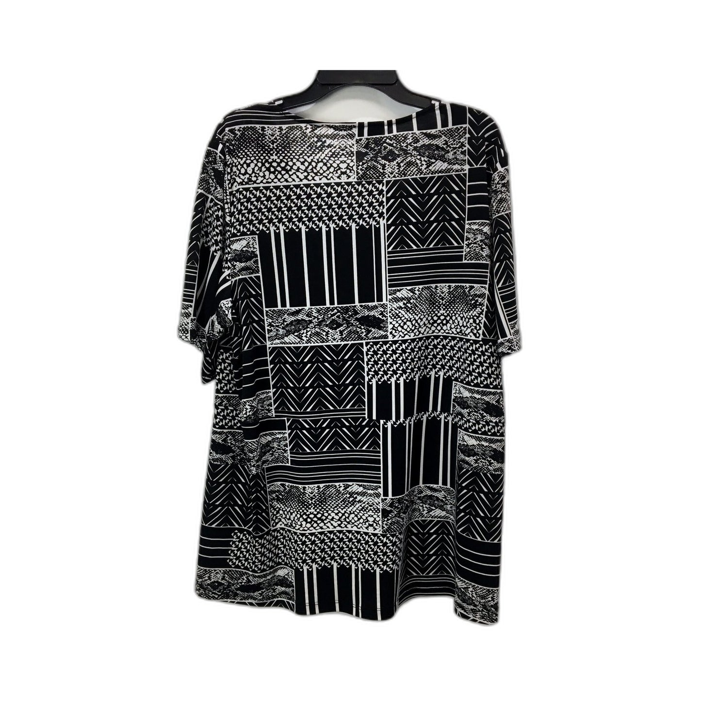 Rockmans Womens Blouse shirt Patterned Shirt Black Sz M
