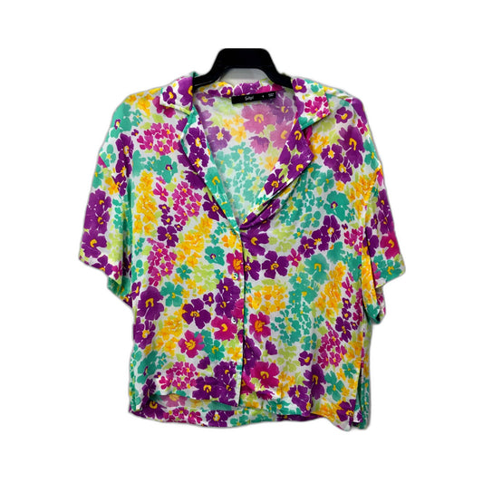 Sportsgirl Womens Floral Print Blouse Button Up Shirt Multi Color Size 6