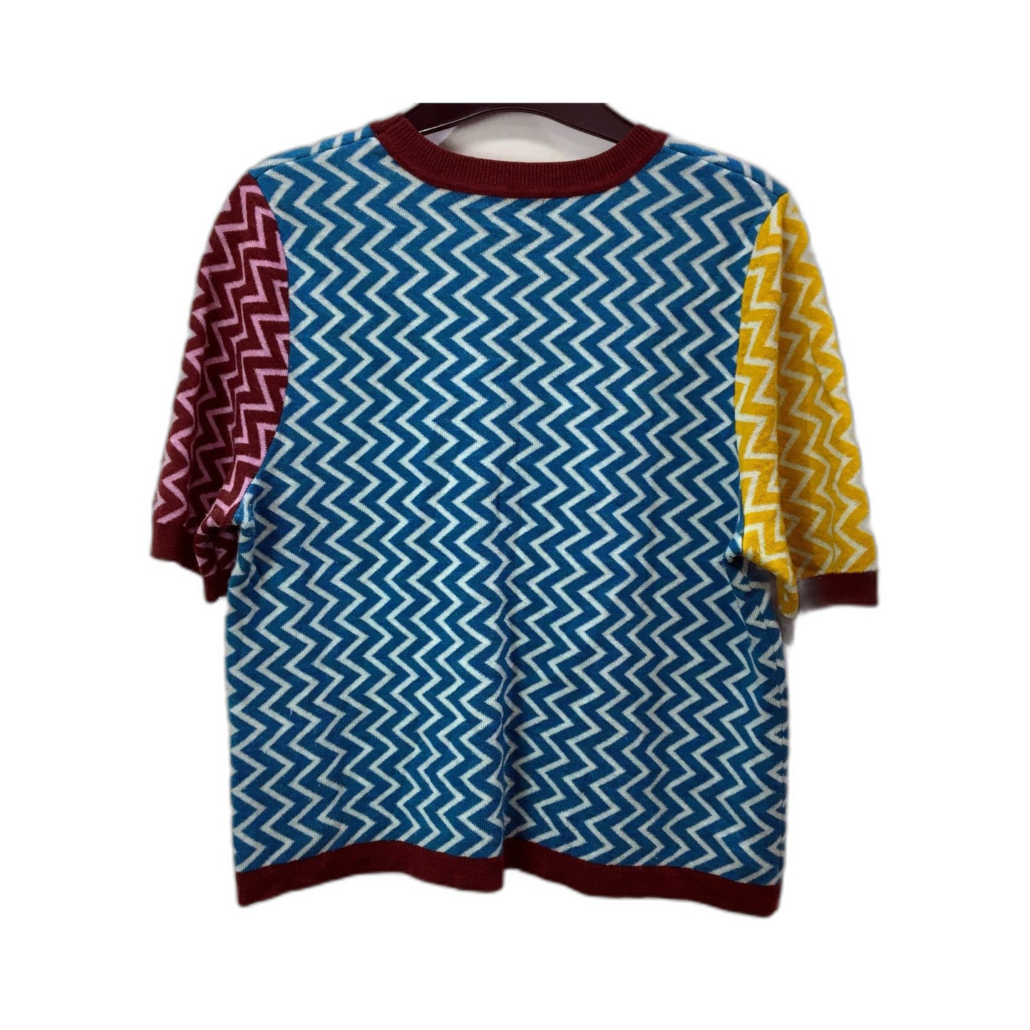 Gorman Womens Pullover Sweatshirt Merino Wool Chevron Multi Colour Size 14