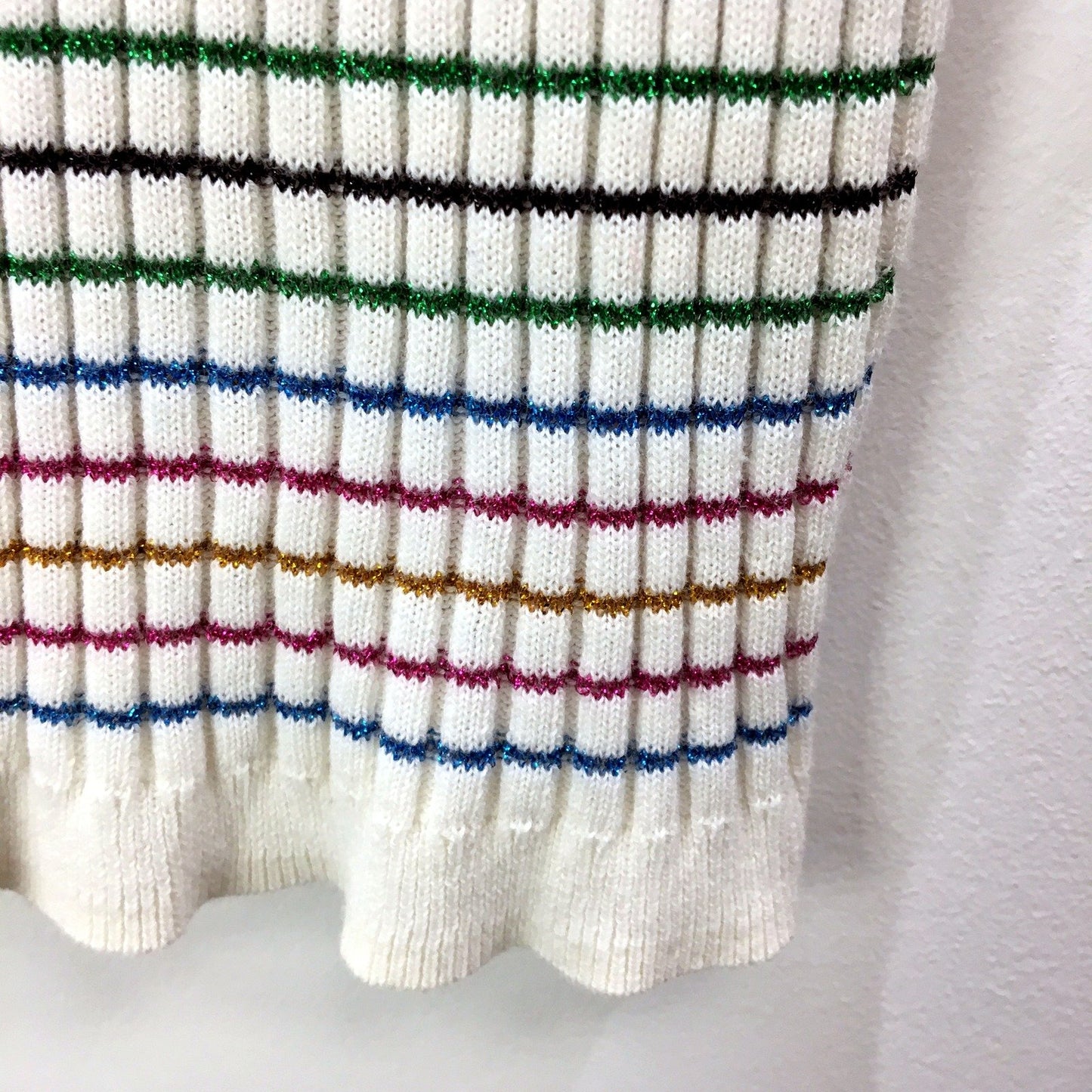 Gorman Womens Striped Pullover Sweater Ribbed Trim Cotton Blend Size 14