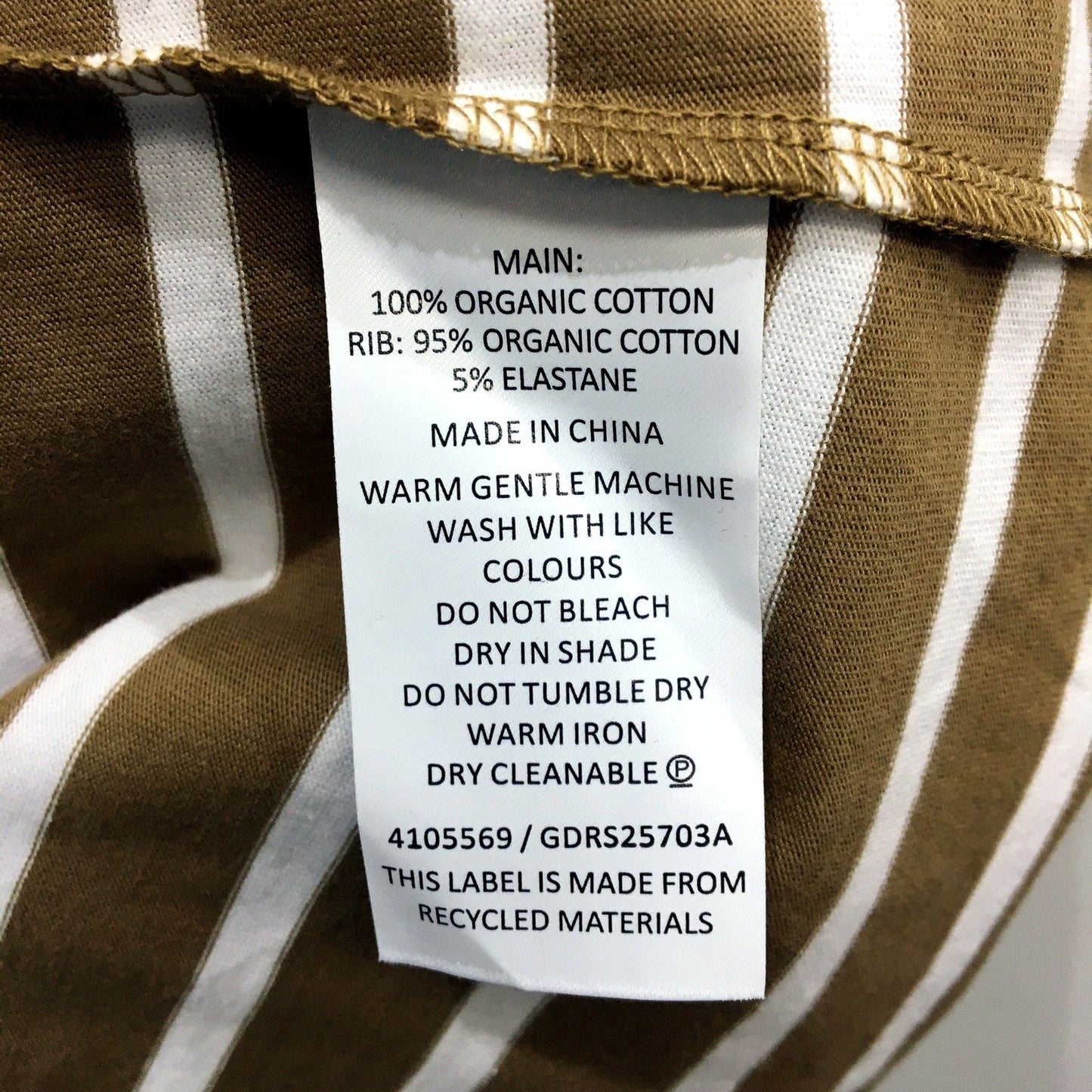 Grab Denim Womens Striped Jersey Mini Dress in Brown & White Size 10 NEW