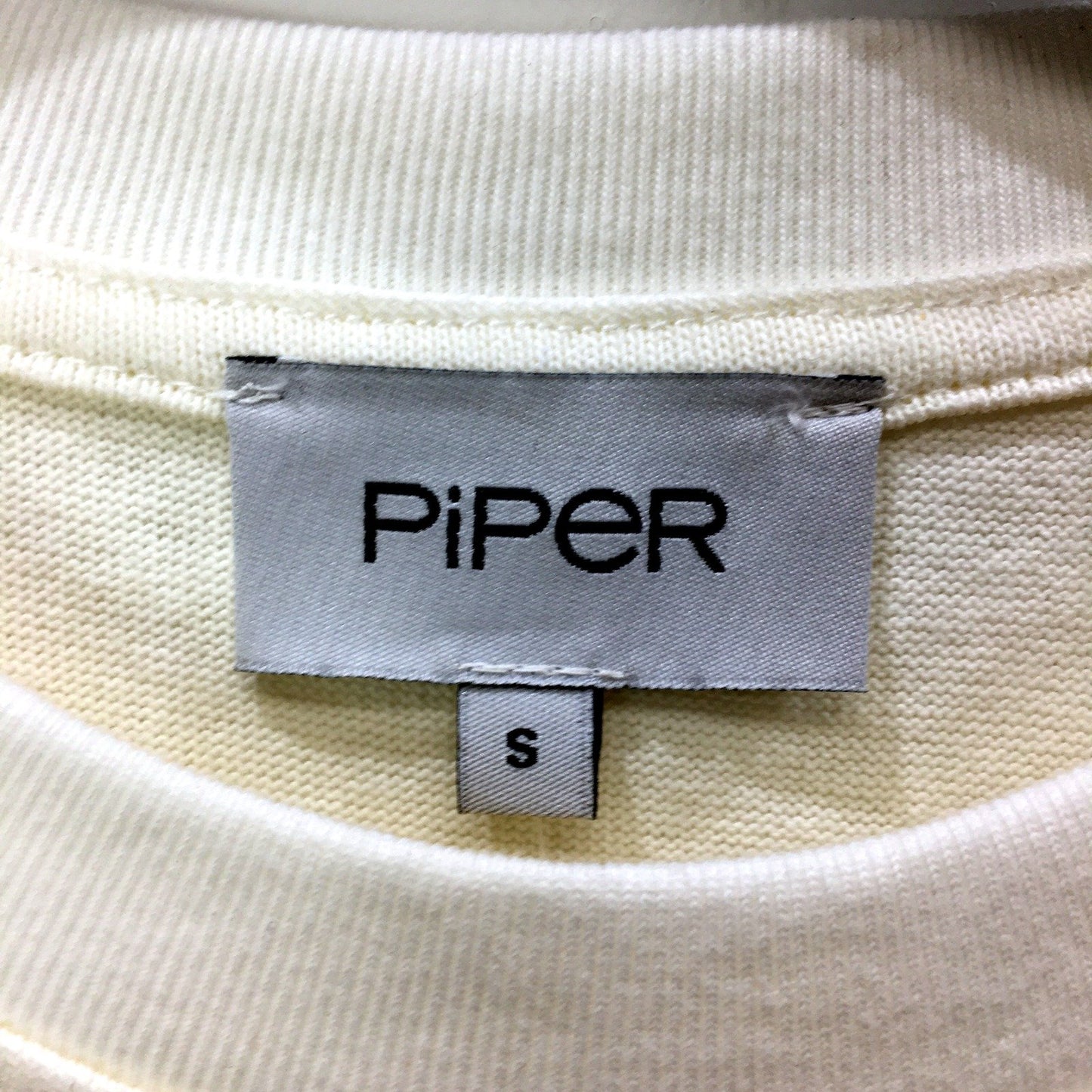 Piper Womens Organic Cotton Jersey Pullover Dress in Cream, Size S NEW