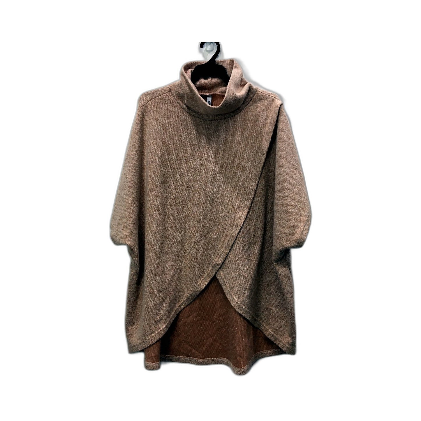 Kiik Womens Oversized Turtleneck Poncho Shawl Soft Rayon Cotton Size M