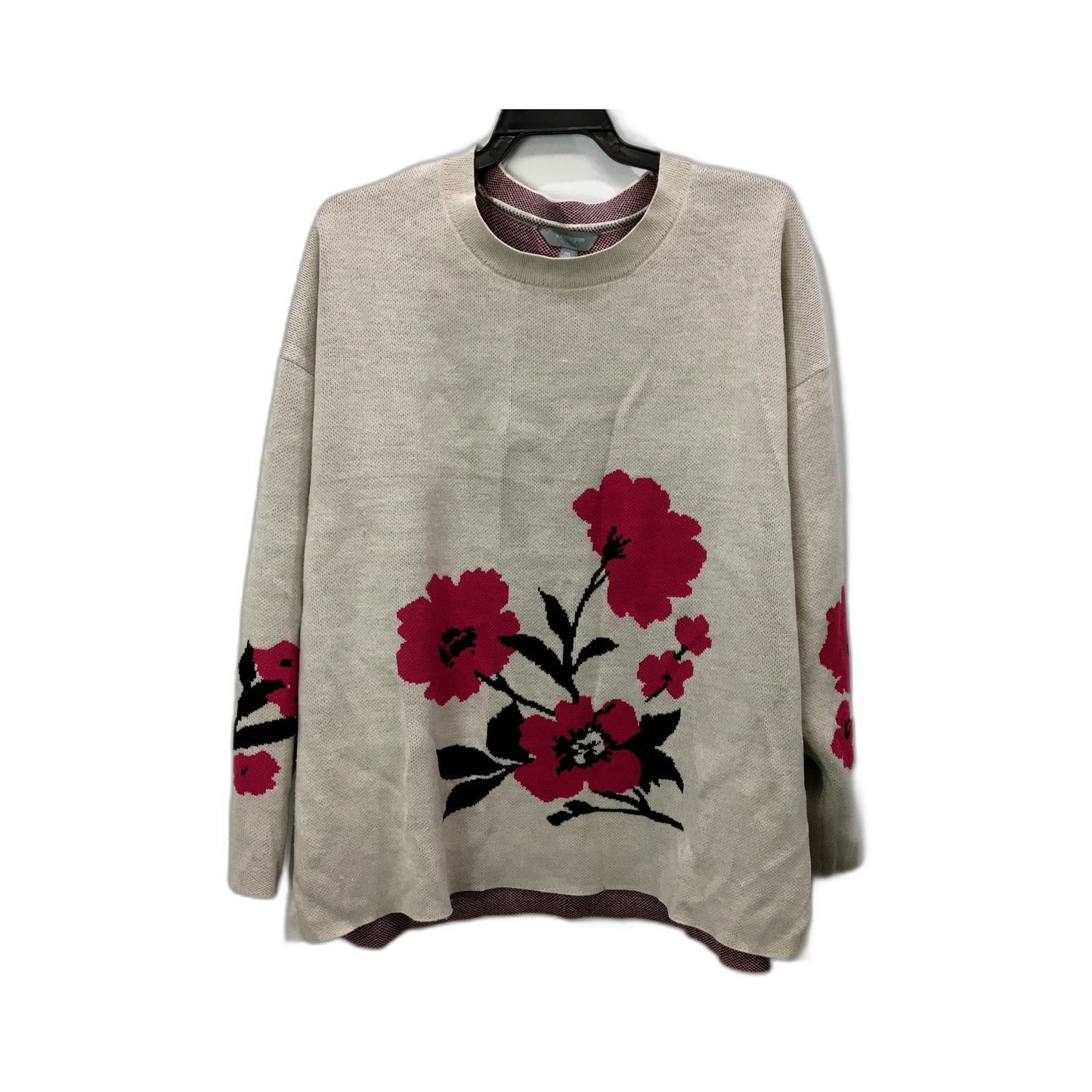 Suzannegrae Womens Oversized Pullover Sweater Multi Color Floral Size 2XL NEW
