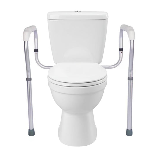 Adjustable Toilet Safety Rails for Elderly with Easy DIY Installation - NEW