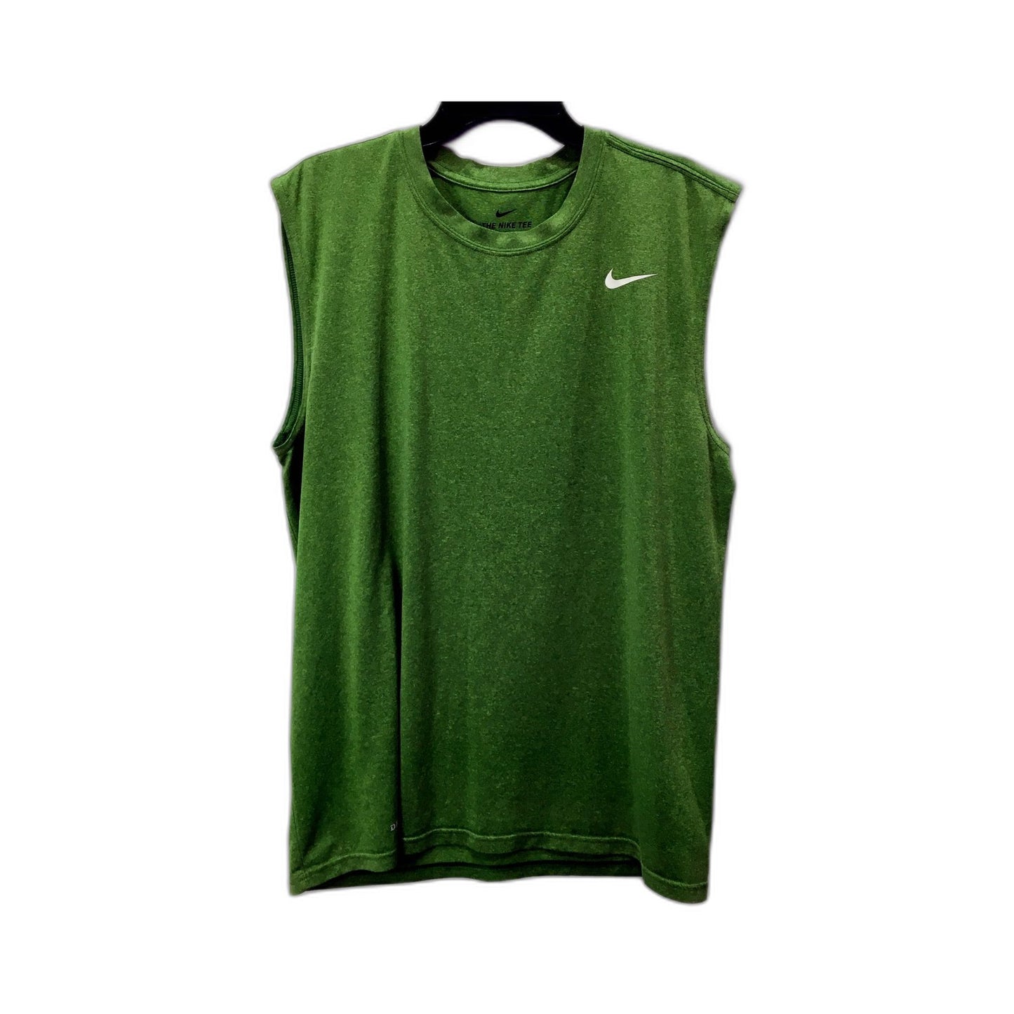 Nike Mens Dri-Fit Sleeveless Workout Top in Green, Size M - High-Performance