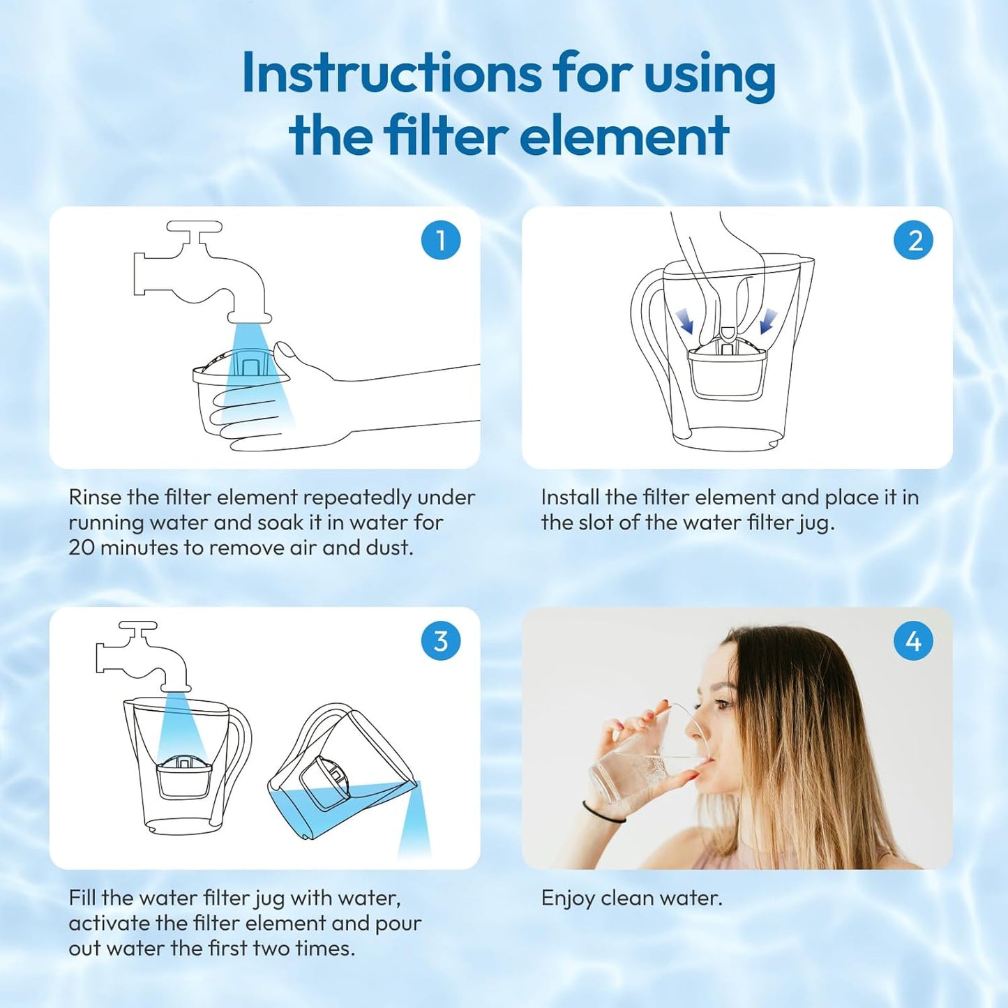 Mutital Water Filter Cartridges for Brita Maxtra+ Marella Aluna Navelia DEMO