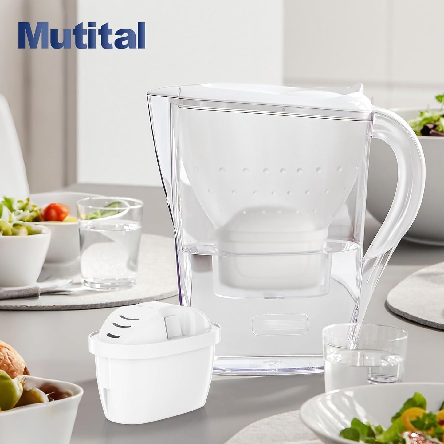Mutital Water Filter Cartridges for Brita Maxtra+ Marella Aluna Navelia DEMO