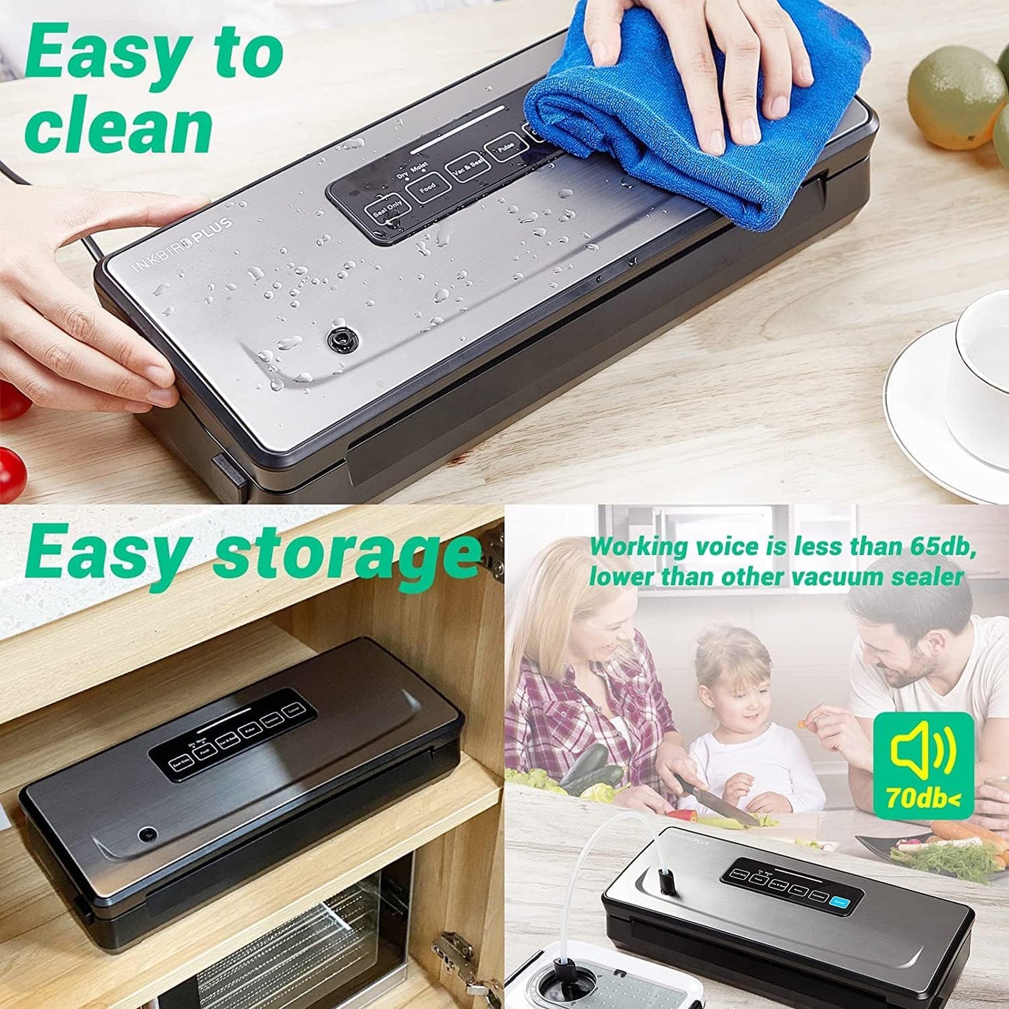 Inkbird Vacuum Sealer Machine Food Storage with Seal Bags and Starter Kit NEW
